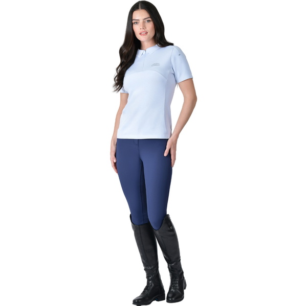 2026 WeatherBeeta Femmes 37.5 Manches Courtes Polo Performance 1029991 - Mist Blue